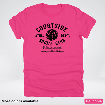 Courtside Social Club – Black Design – Volleyball - T-Shirt