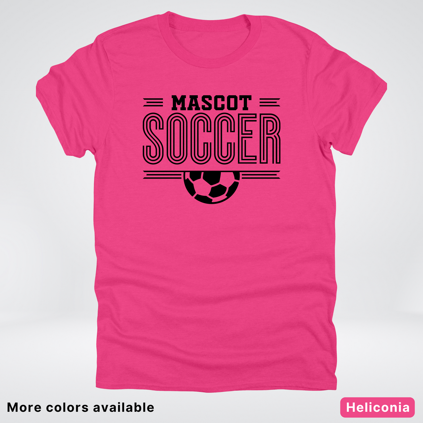 Custom Mascot – Black Design 15 - Soccer T-Shirt