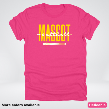 Custom Mascot – Gold - Softball Design 31 T-Shirt