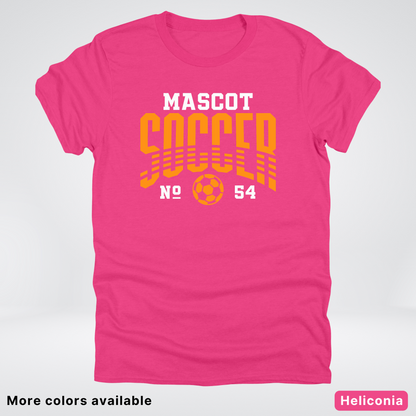 Custom Mascot & Number – Orange Design 07 - Soccer T-Shirt