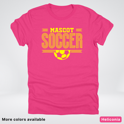 Custom Mascot – Yellow Design 19 - Soccer T-Shirt