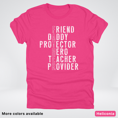 Father Crossword - White Design – Father’s Day T-Shirt
