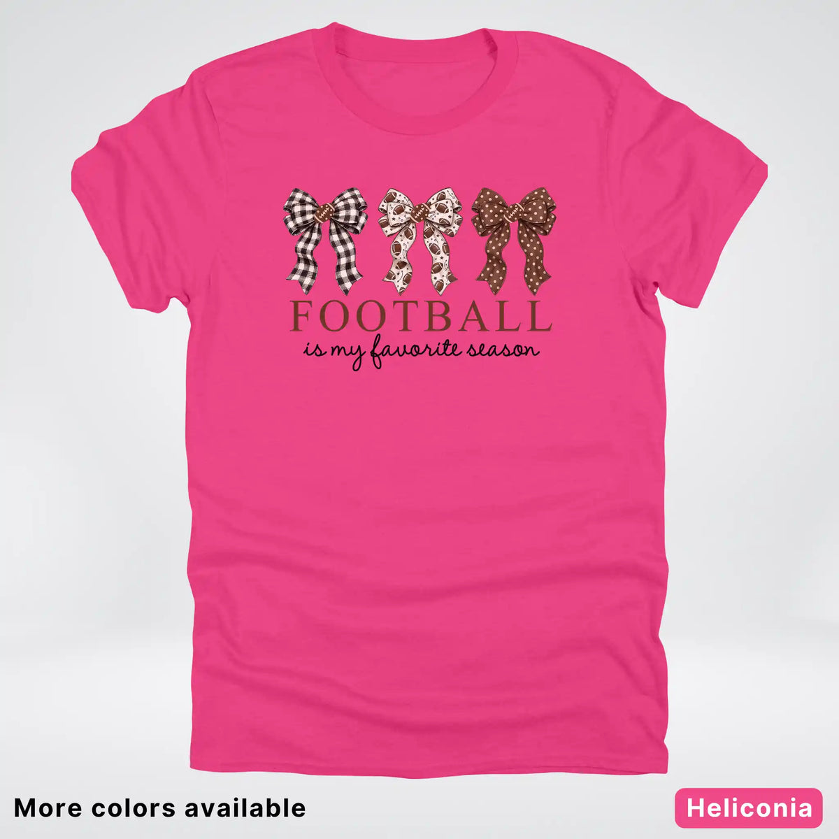 Football Is My Favorite Season – Game Day Bow T-Shirt