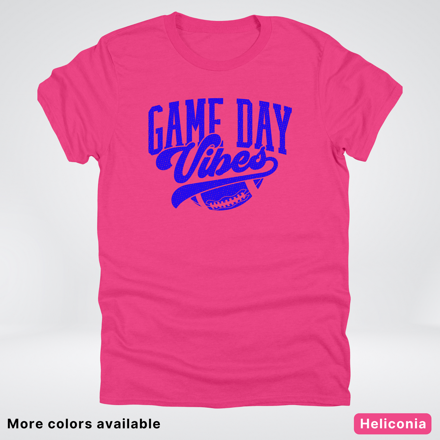 Game Day Vibes - Blue Design - Football T-Shirt