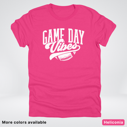 Game Day Vibes - White Design 2 - Football T-Shirt