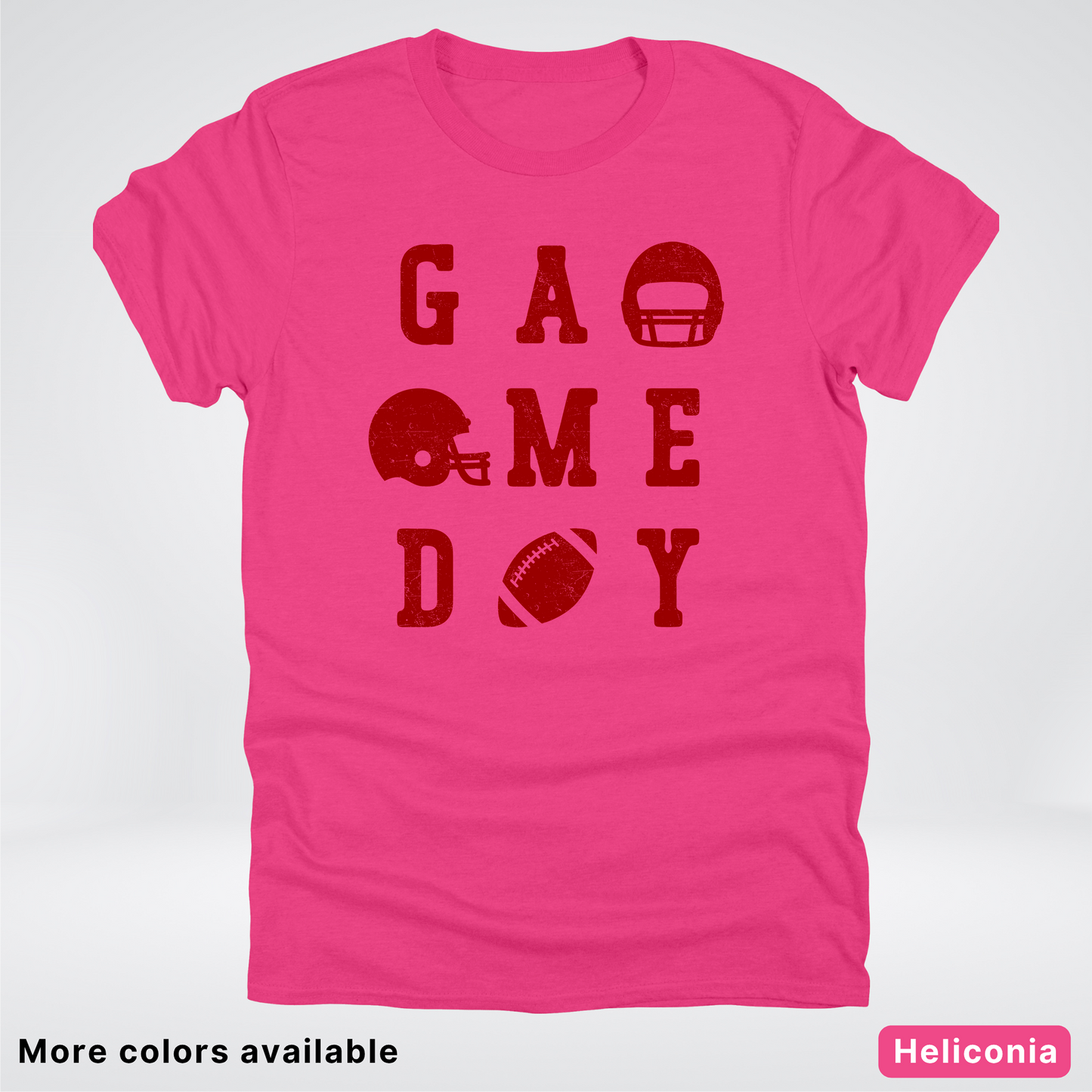 Game Day Football 3 x 3 – Maroon Design – T-Shirt