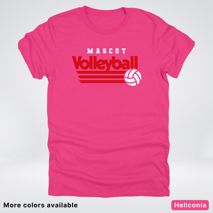 Custom Mascot - Red - Volleyball Design 53 - T-Shirt
