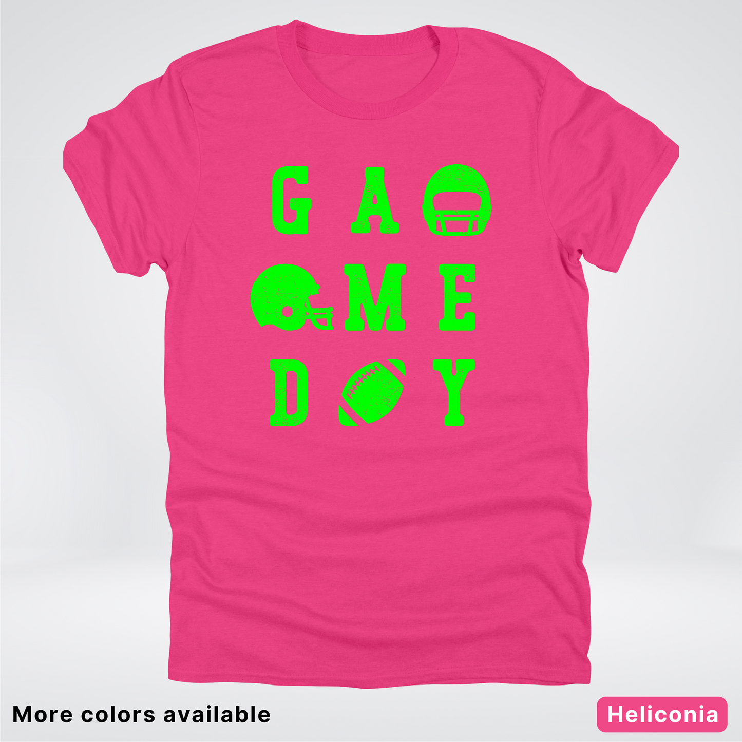 Game Day Football 3 x 3 - Green Design - T-Shirt