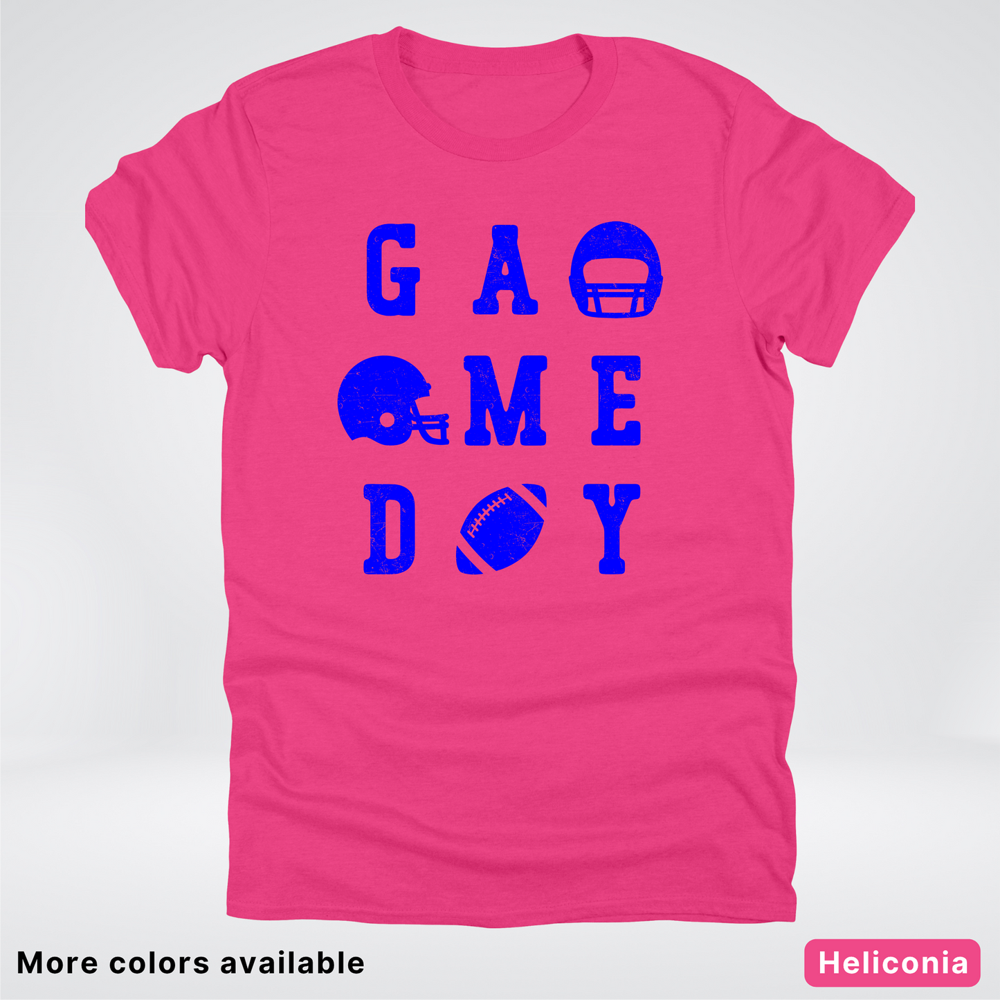 Game Day Football 3 x 3 - Blue Design - T-Shirt