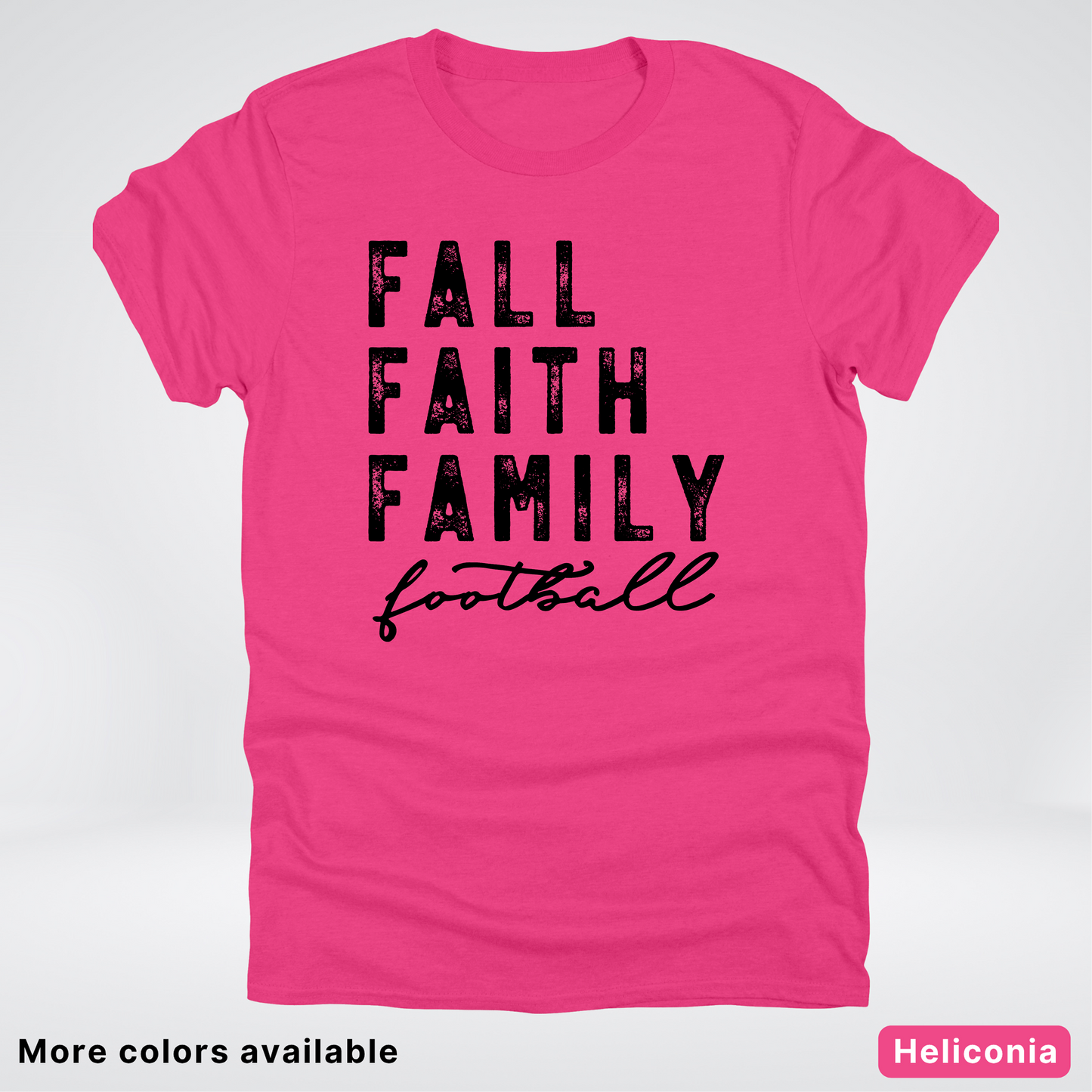 Fall Faith Family – Black Design - Football - T-Shirt