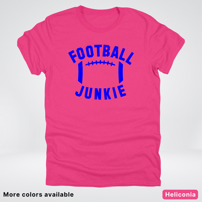 Football Junkie – Blue Design - T-Shirt