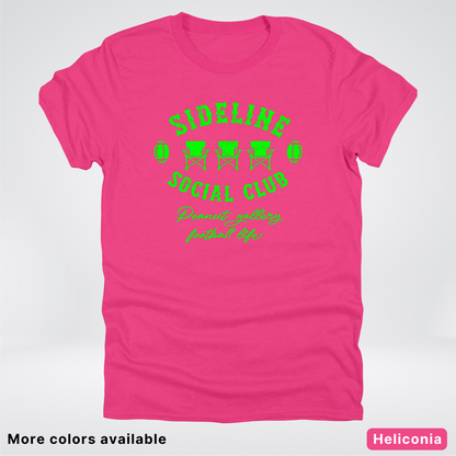 Sideline Social Club Peanut Gallery Football Life - Green Design -T-Shirt