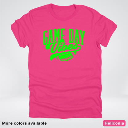 Game Day Vibes - Green Design - Football - T-Shirt