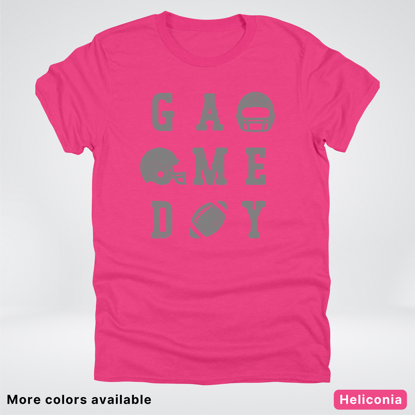 Game Day Football 3 x 3 - Gray Design  - T-Shirt