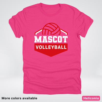 Custom Mascot - Red - Volleyball Design 65 - T-Shirt