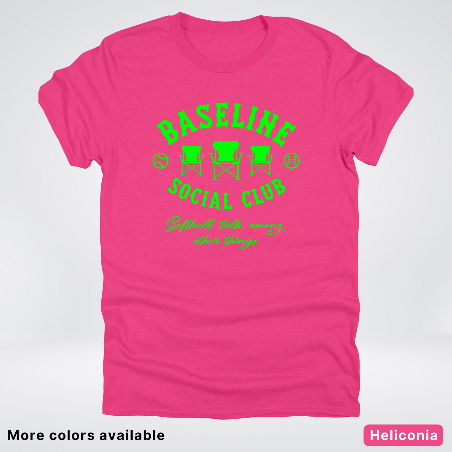 Baseline Social Club Softball – Green Design - T-Shirt