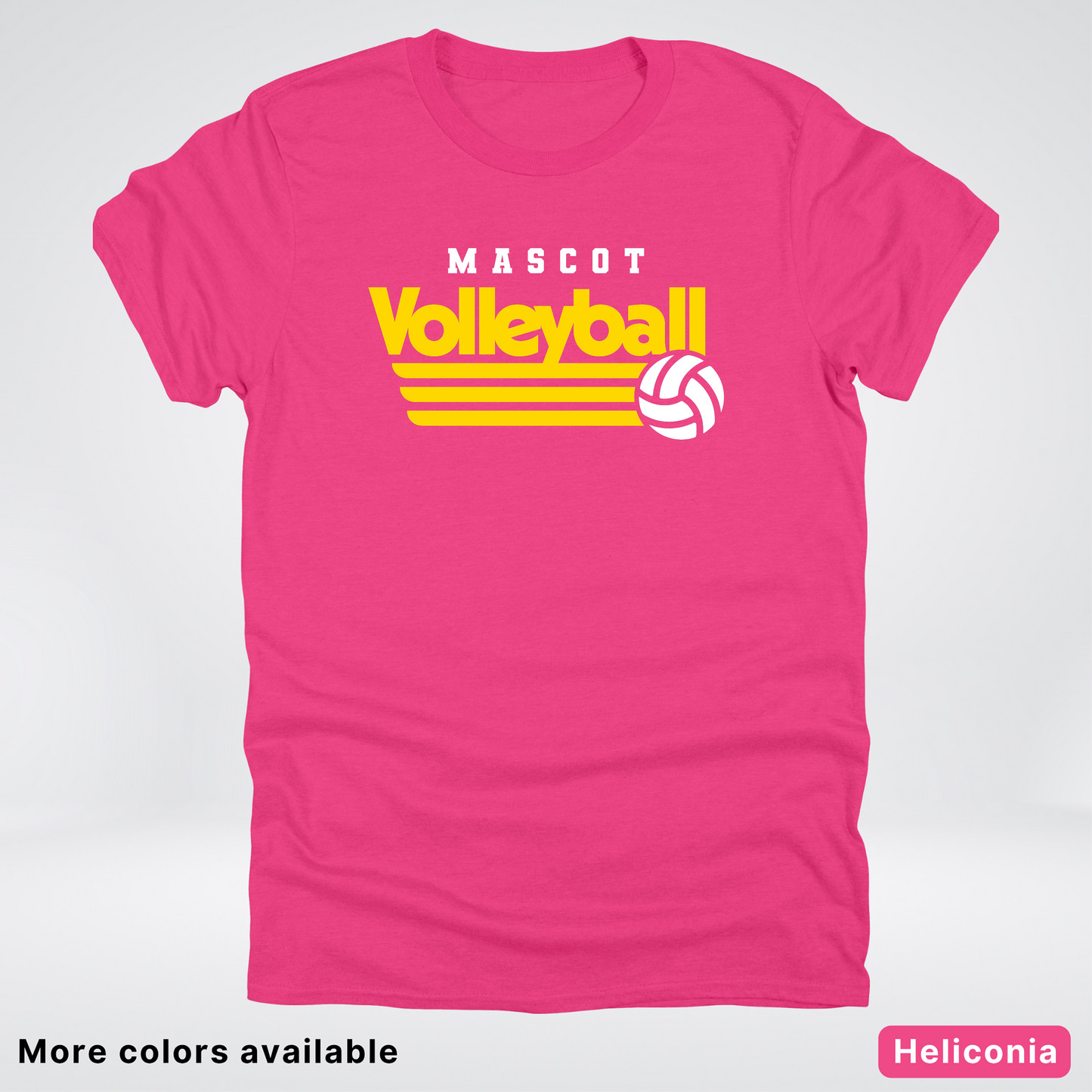Custom Mascot - Gold - Volleyball Design 52 - T-Shirt