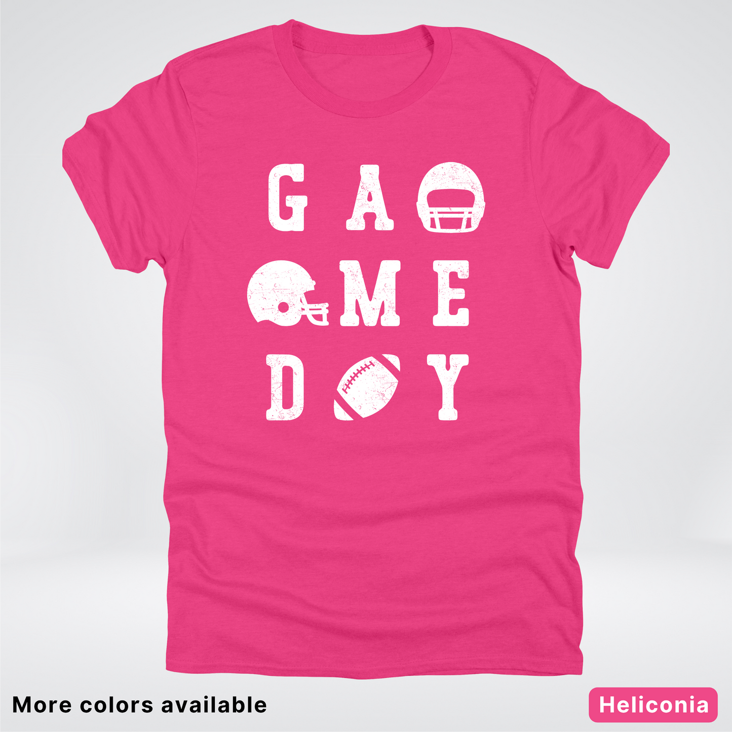 Game Day Football 3 x 3  – White Design  – T-Shirt