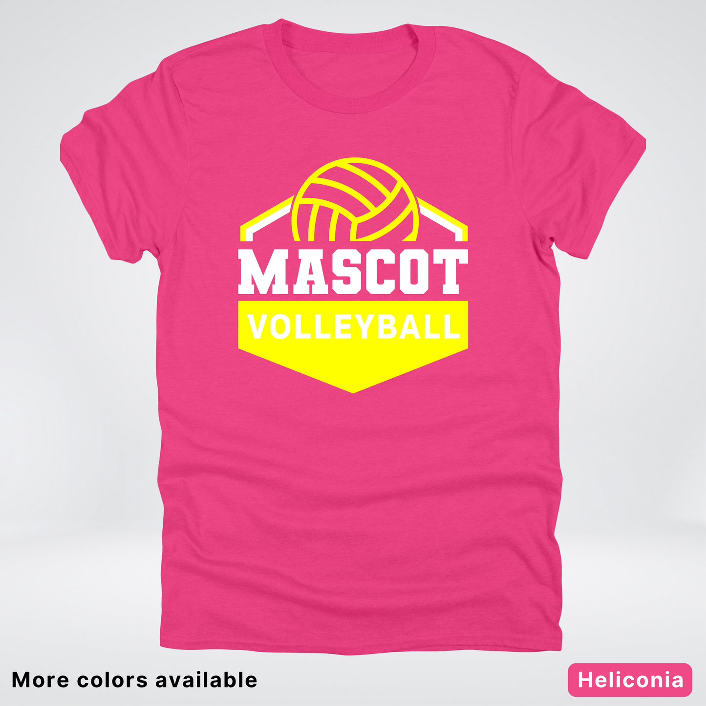 Custom Mascot - Yellow - Volleyball Design 66 - T-Shirt