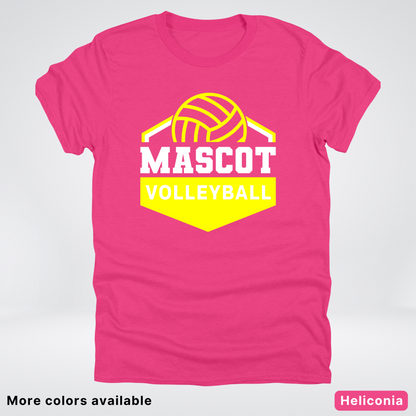 Custom Mascot - Yellow - Volleyball Design 66 - T-Shirt