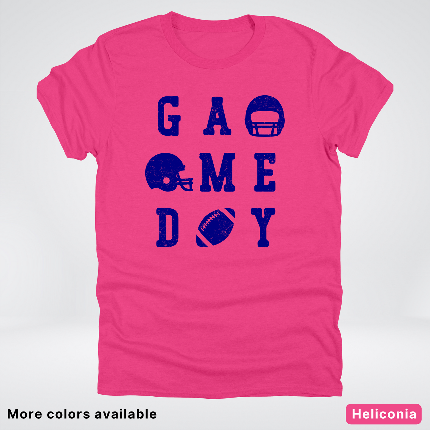 Game Day Football 3 x 3 - Navy Design - T-Shirt
