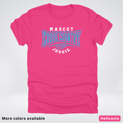 Custom Mascot & Name – Light Blue Design – Cross Country 11 - T-Shirt