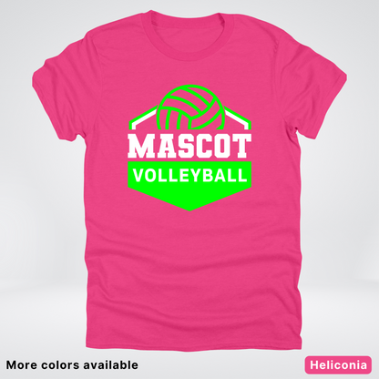 Custom Mascot - Green - Volleyball Design 71 - T-Shirt