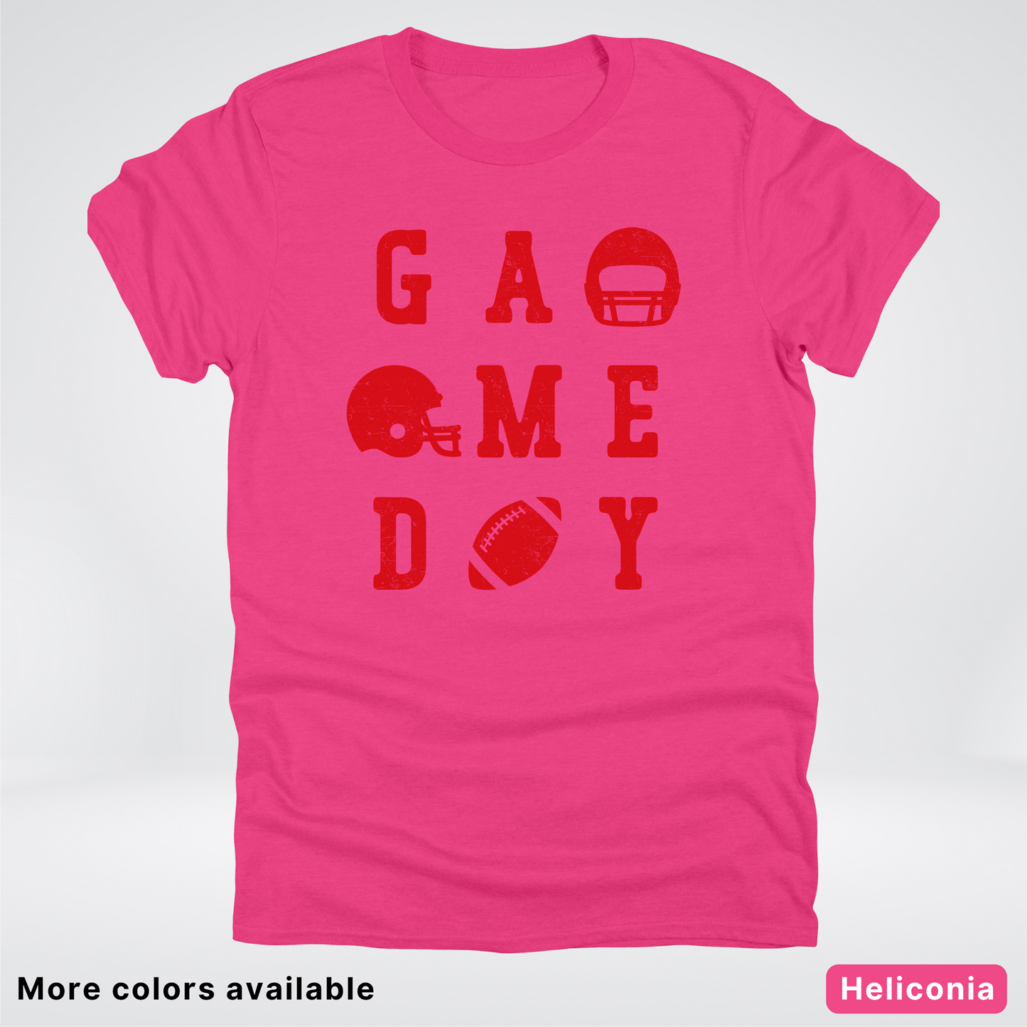 Game Day Football 3 x 3 - Red Design - T-Shirt
