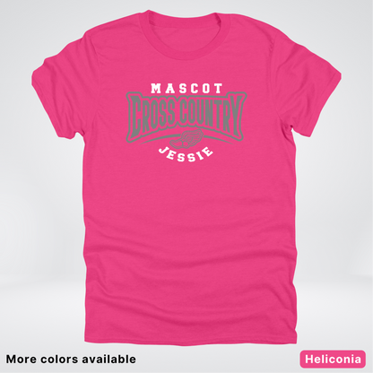 Custom Mascot & Name – Gray Design – Cross Country 04 - T-Shirt