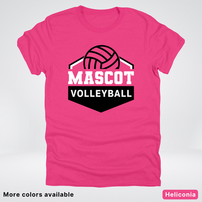 Custom Mascot - Black - Volleyball Design 62 - T-Shirt