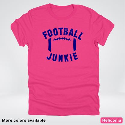 Football Junkie – Navy Design - T-Shirt
