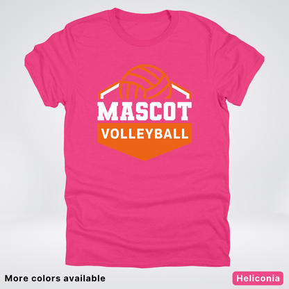 Custom Mascot - Orange - Volleyball Design 70 - T-Shirt