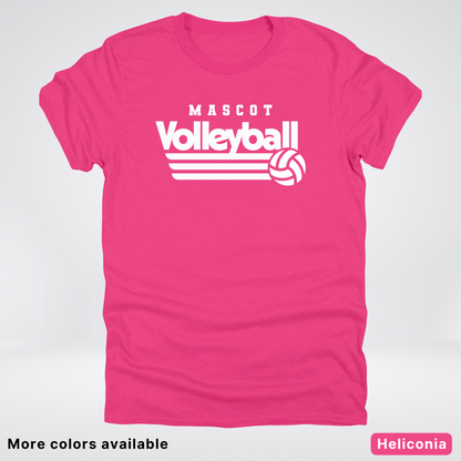 Custom Mascot - White - Volleyball Design 48 - T-Shirt