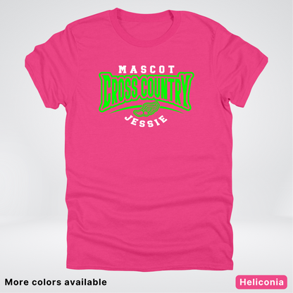 Custom Mascot & Name – Green Design – Cross Country 09 - T-Shirt
