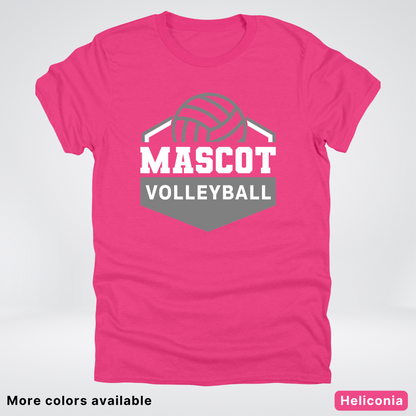 Custom Mascot - Gray - Volleyball Design 61 - T-Shirt