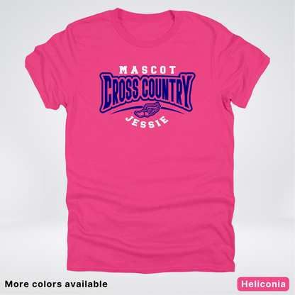 Custom Mascot & Name – Navy Design – Cross Country 10 - T-Shirt