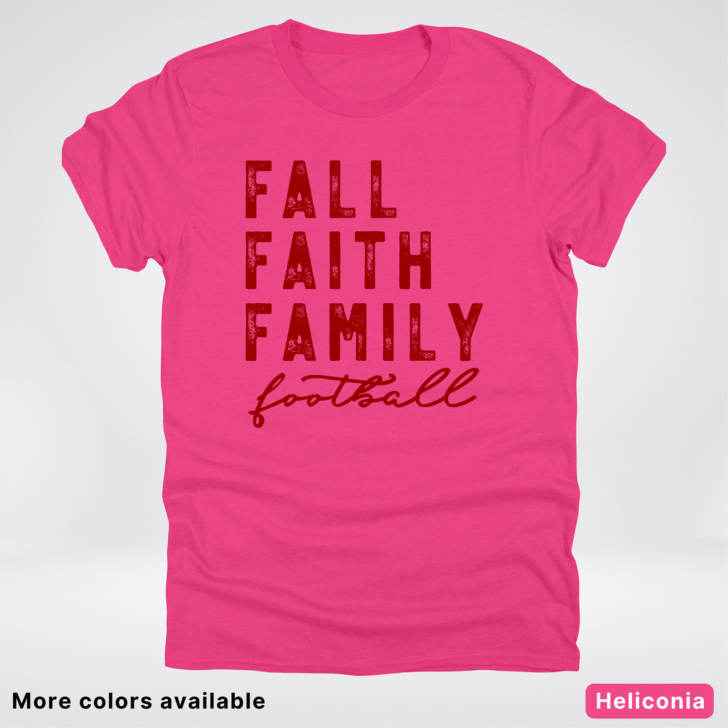 Fall Faith Family – Maroon Design - Football - T-Shirt
