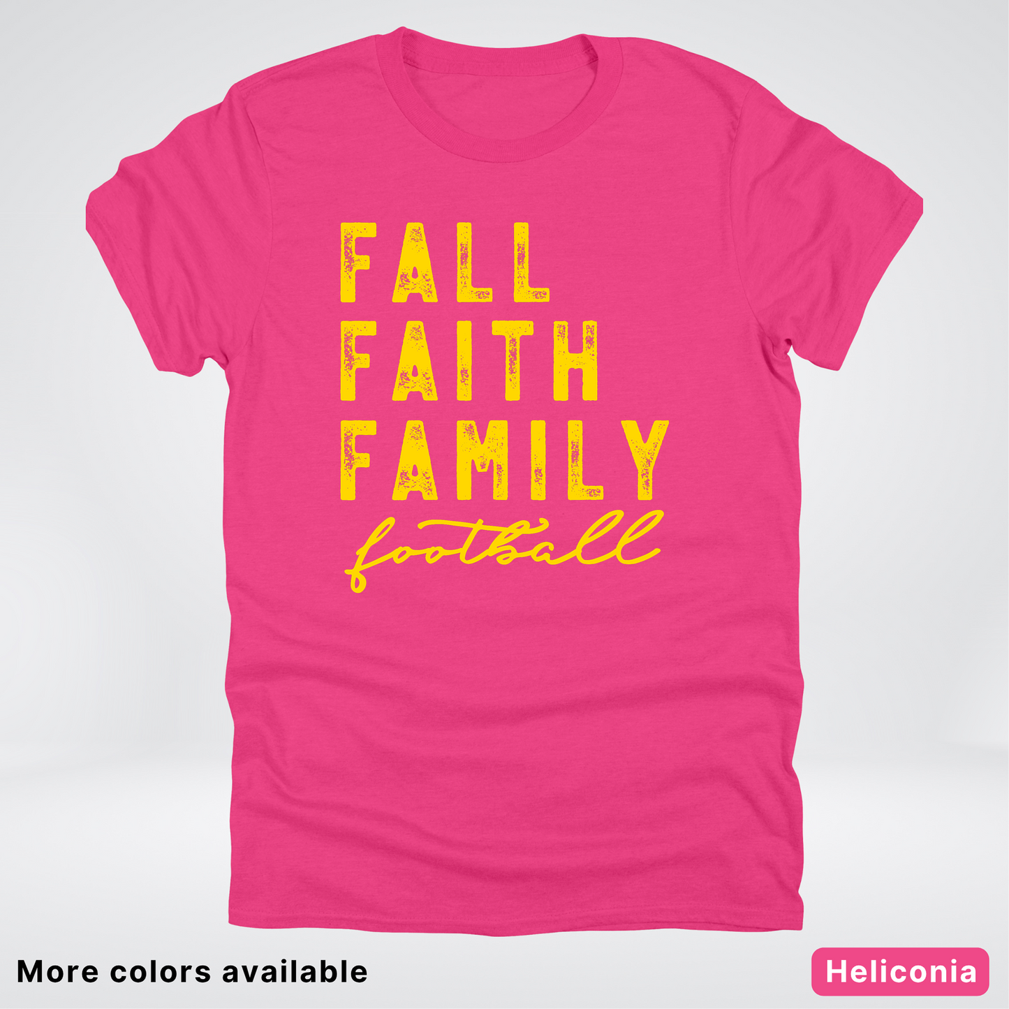Fall Faith Family – Gold Design - Football - T-Shirt