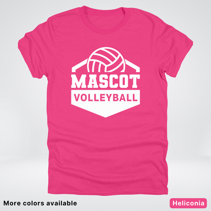 Custom Mascot - White - Volleyball Design 60 - T-Shirt