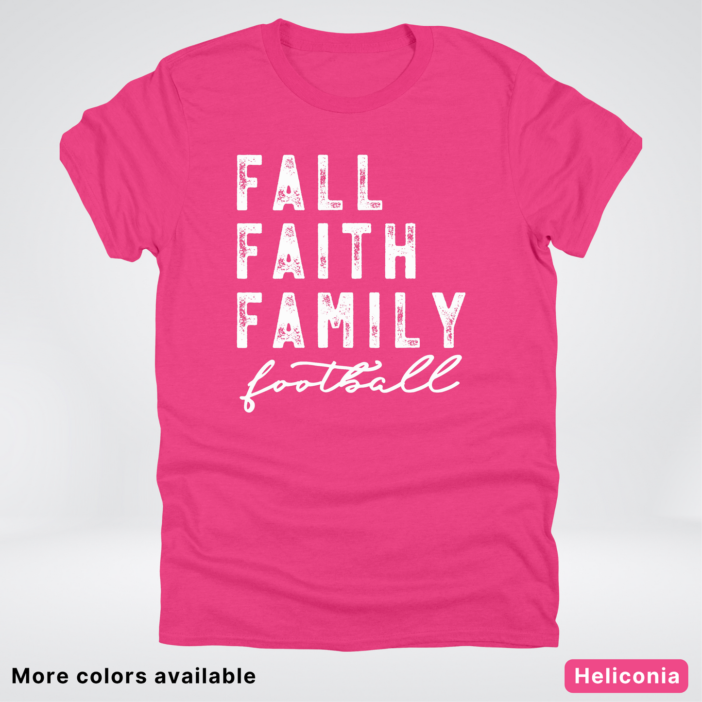Fall Faith Family – White Design - Football - T-Shirt