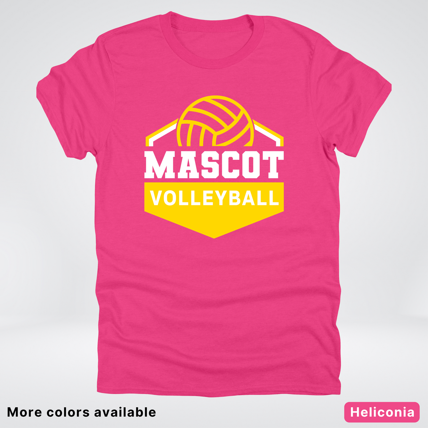 Custom Mascot - Gold - Volleyball Design 64 - T-Shirt