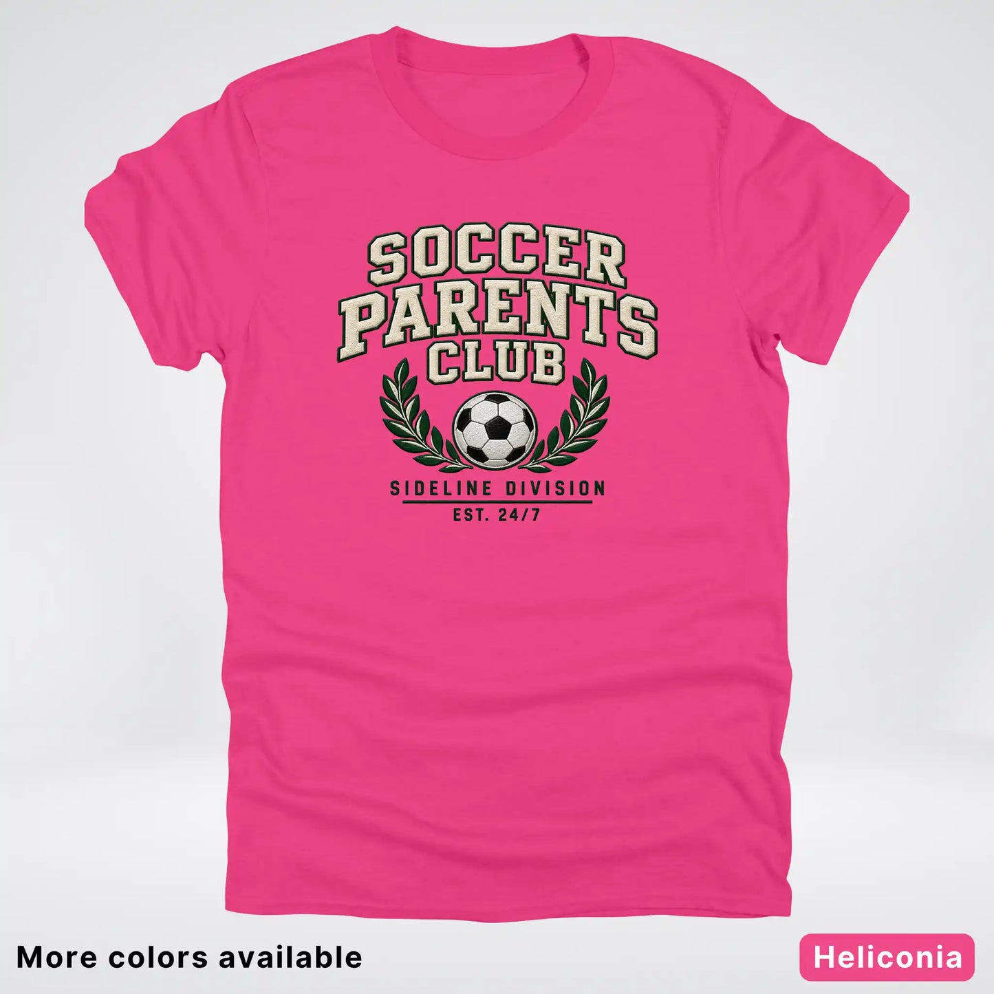 Soccer Parents Club Faux Embroidery Sideline T-Shirt