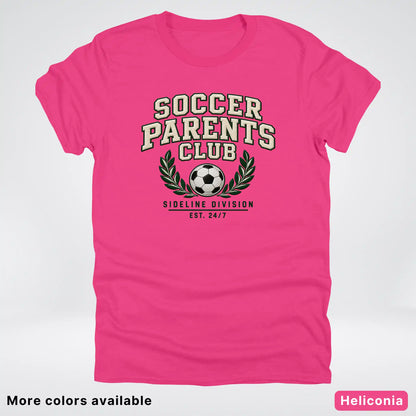 Soccer Parents Club Faux Embroidery Sideline T-Shirt