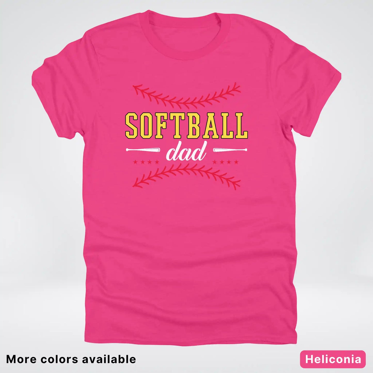 Softball Dad - White Design - T-Shirt