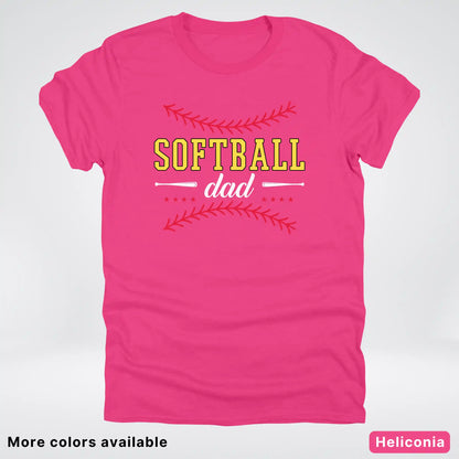 Softball Dad - White Design - T-Shirt
