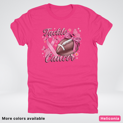 Tackle Cancer Coquette 02 Football T-Shirt