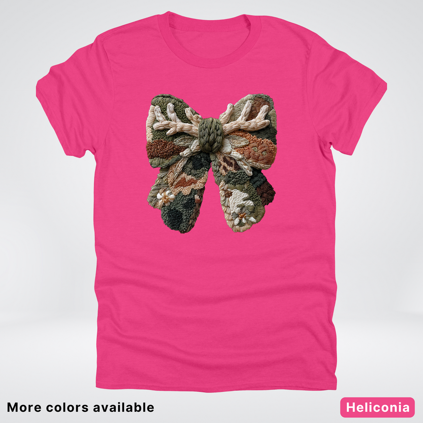 Woodland Winter Bow Hook Yard Faux - T-Shirt