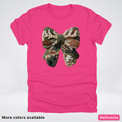 Woodland Winter Bow Hook Yard Faux - T-Shirt