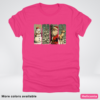 Classic Christmas Strip Art - T-Shirt
