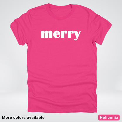 Merry - White Design - T-Shirt
